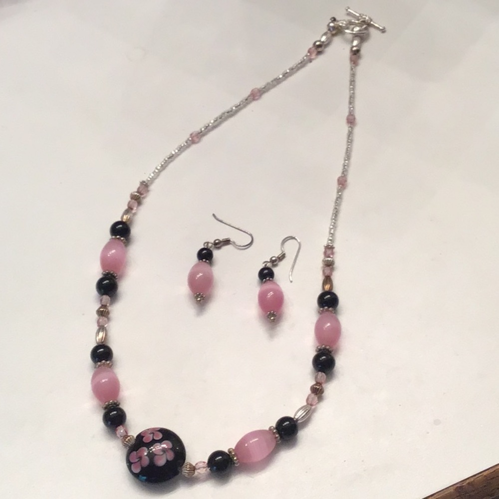 Necklace and earrings